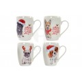 MUG NAVIDAD PERRO PORCELANA 340 ML