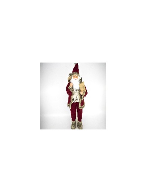 FIGURA SANTA CLAUS DECORADO ROJO 110 CM. 