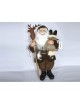 FIGURA SANTA CLAUS BASTON RENO 60 CM. 