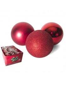 BOLA NAVIDAD ROJA 15 CM.