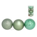 SET 20 BOLAS NAVIDAD MOTLEY VERDE 8 CM. 3S