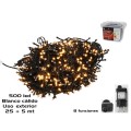 GUIRNALDA 500 LED CALIDO EXTERIOR 8 FUNCIONES 25,5 + 5 METROS