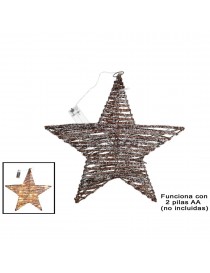 ESTRELLA NATURE 15 LED LUZ CÁLIDA 40 CM