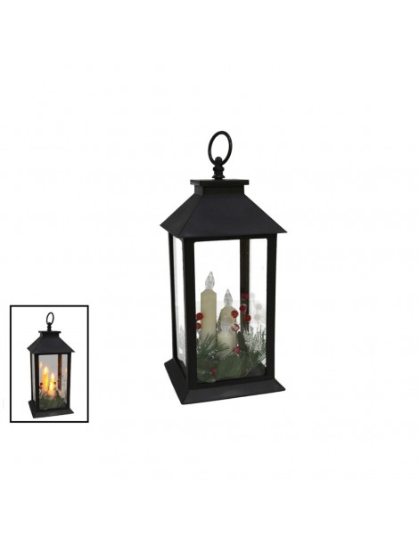 FAROL CON 3 VELAS LED 30,5X14 CM