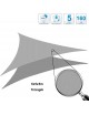 PARASOL TRIANGULAR ZEUS CREMA 5M