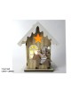 COLGANTE CASA SANTA CLAUS A CABALLO 1 LED