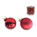 BOLA NAVIDAD CRISTAL X18 GLAM ROJO 4CM 2ST. UD.