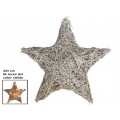 ESTRELLA C/ LUZ MIMBRE 15 LED 45 CM