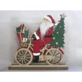 SANTA CLAUS EN BICICLETA 23X23X5CM