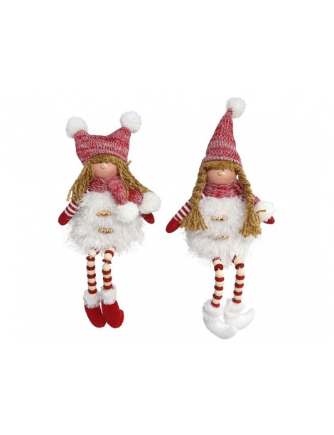 FIGURA NIÑA GORRO RAYAS 60 CM