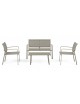 SET ARENT SOFA DOS PLAZAS, 2 BUTACAS Y MESA CON CRISTAL