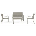 SET ARENT SOFA DOS PLAZAS, 2 BUTACAS Y MESA CON CRISTAL