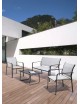 SET ARENT SOFA DOS PLAZAS, 2 BUTACAS Y MESA CON CRISTAL ANTRACITA