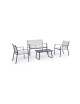 SET ARENT SOFA DOS PLAZAS, 2 BUTACAS Y MESA CON CRISTAL ANTRACITA