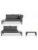 SOFA SET 7 RATAN SINTETICO 200X80X68 CON COJINES