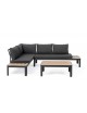 SOFA SET 7 RATAN SINTETICO 200X80X68 CON COJINES