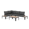 SOFA SET 7 RATAN SINTETICO 200X80X68 CON COJINES