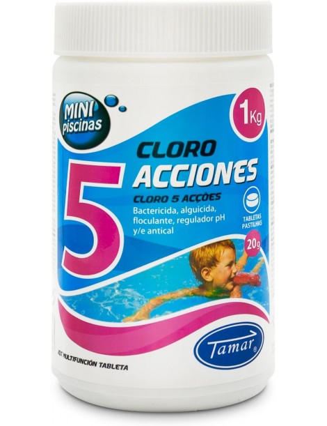 CLORO 5 ACCIONES TABLETA 20 GR. 1 KG.