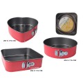 SET 3 MOLDES HORNO ROJO 26-25-22 CM