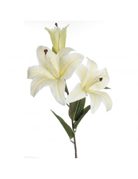 VARA ARTIFICIAL LILIUM CREMA 3 FLORES