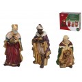 SET 3 FIGURAS REYES MAGOS RESINA MEDIDAS 12 CM.