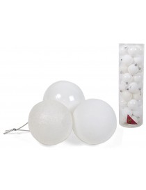 SET 36 BOLAS MOTLEY BLANCO 6 CM.