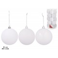 SET 20 BOLAS NAVIDAD MOTLEY BLANCO 8 CM.