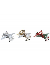 COLGANTE NAVIDAD FIGURA NAVIDEÑA EN AVIONETA CLÁSICA 13 CM. 3 MODELOS SURTIDOS