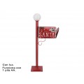 BUZON NAVIDAD ESTILO AMERICANO METALICO ROJO DECORADO 1 LUZ LED MEDIDAS: 113X46X18.5 CM