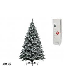 ÁRBOL DE NAVIDAD NEVADO MODELO HARRY BASE METAL 210 CM DE ALTURA