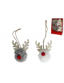 COLGANTE NAVIDAD ANIMAL NIEVE 12 CM. 