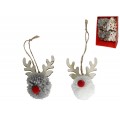 COLGANTE NAVIDAD ANIMAL NIEVE 12 CM. 