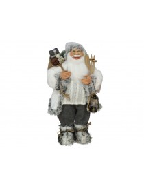 SANTA CLAUS ESQUIADOR ROPA COLOR GRIS FIGURA 60 CM. ALTO