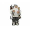 SANTA CLAUS ESQUIADOR ROPA COLOR GRIS FIGURA 60 CM. ALTO