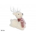 RENO BEIGE FIGURA NAVIDAD 19X10X21 CM.