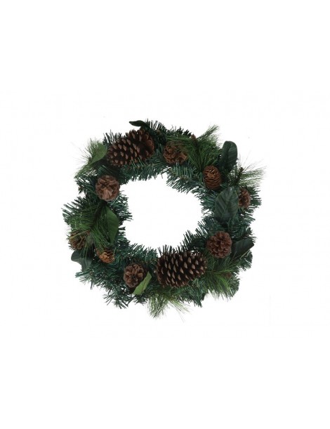 CORONA NAVIDAD PIÑAS NATURALES 45 CM. DIAMETRO