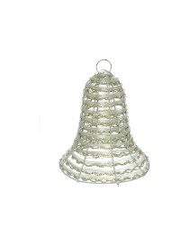 CAMPANA NAVIDAD METAL COLOR ORO 30 LUCES LED. 20 CM. ALTURA