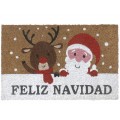 FELPUDO COCO SANTA FELIZ NAVIDAD 40X60 CM.