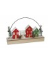 FIGURA CASAS XMAS CON 5 LUCES LED MEDIDAS: 25,5X4,5X16,5 CM.