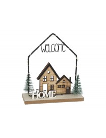 CASA NAVIDAD WELCOME HOME 5 LUCES LED 14,5X16,5 CM.