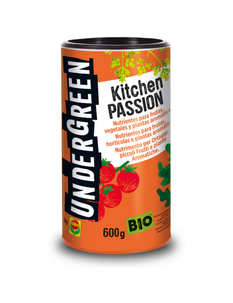 UNDERGREEN COMPO KITCHEN PASSION NUTRIENTES PARA FRUTAS, VEGETALES Y PLANTAS AROMATICAS 600 GR.