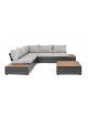 SOFA SET 7 RATAN SINTETICO 200X80X68 CON COJINES