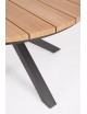 MESA ZELMAR DIÁMETRO 130 75 CM. DE ALTURA ANTRACITA Y MADERA