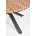 MESA ZELMAR DIÁMETRO 130 75 CM. DE ALTURA ANTRACITA Y MADERA