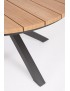 MESA ZELMAR DIÁMETRO 130 75 CM. DE ALTURA ANTRACITA Y MADERA