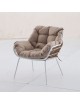 CONJUNTO JARDIN BARCELONA-2 SINTETICO SINTÉTICO BLANCO Y BEIGE