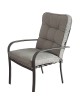 SILLON JARDIN CON BRAZOS ELBA ACERO CON COJINES JUEGO 6 UNIDADES