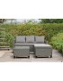 CONJUNTO JARDIN RATAN NILO SOFA, REPOSAPIES Y MESA
