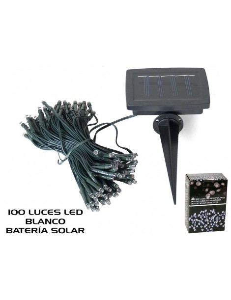 LED 100 LUCES SOLAR EXTERIOR BLANCAS