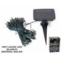 LED 100 LUCES SOLAR EXTERIOR BLANCAS